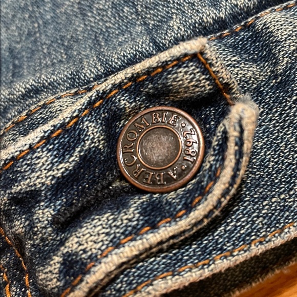 Vintage Abercrombie & Fitch Men’s Sherpa Lined Trucker Denim Jean Jacket Large - Picture 5 of 10